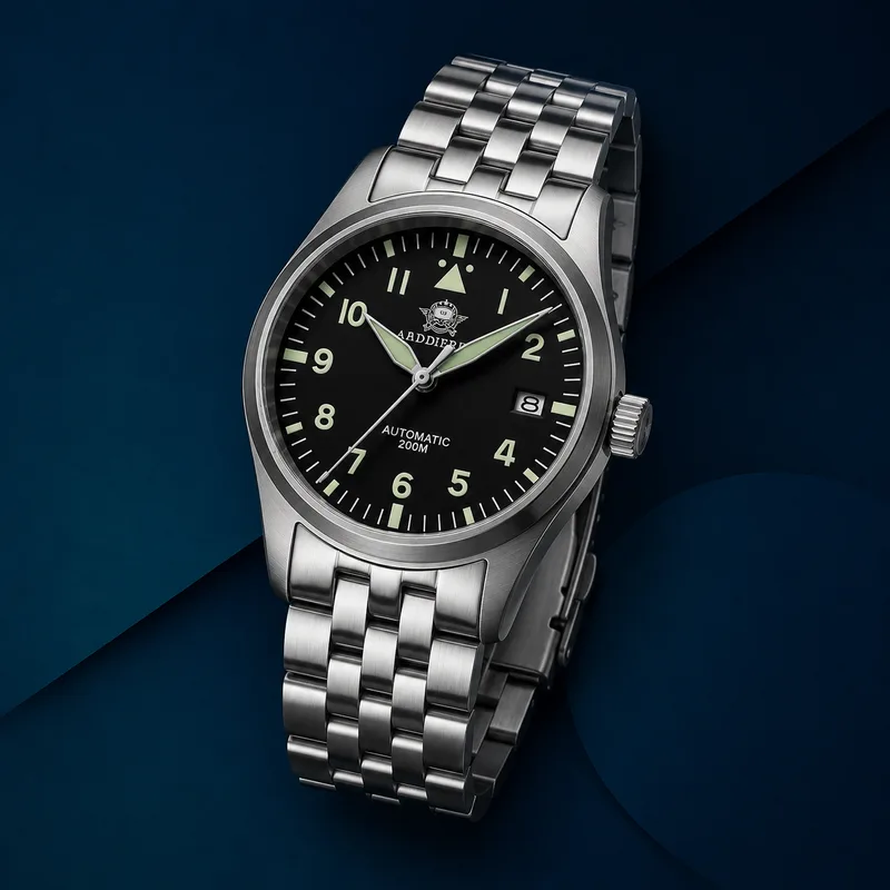 Addiesdive MY-H2 dial negro Flieger